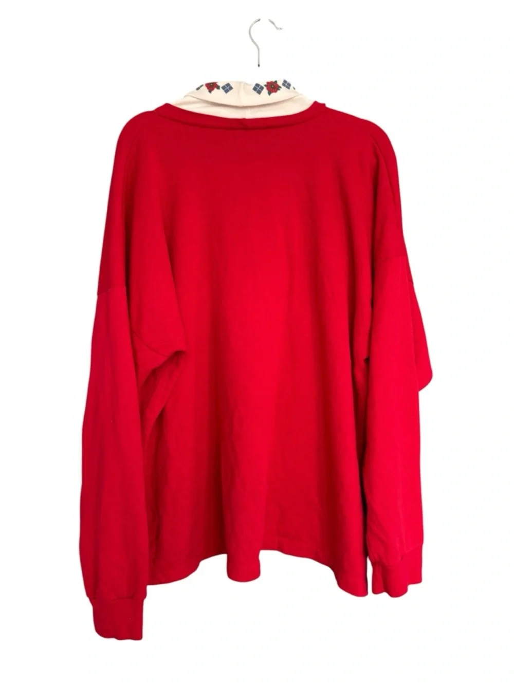 VTG ACT III Red Teddy Bear Sweatshirt Mock Neck USA Size 24